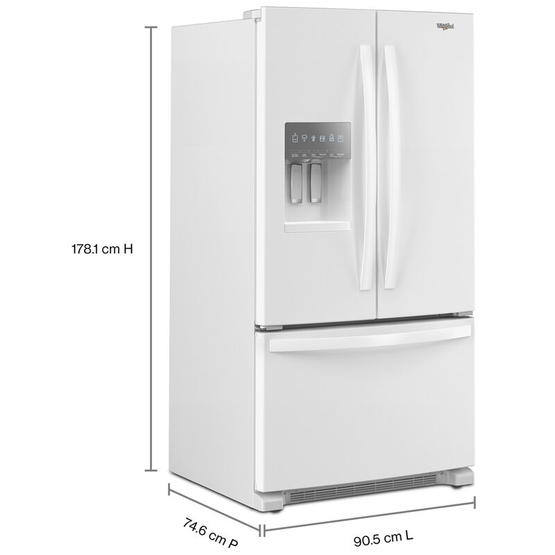 Whirlpool 36 in. 24.7 cu. ft. French Door Refrigerator with Ice & Water