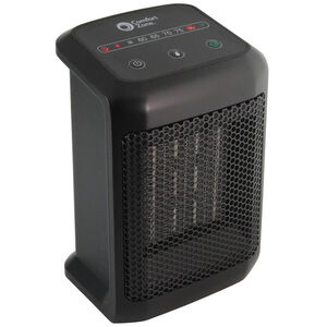Comfort Zone Ceramic Electric Heater with 3 Heat Settings - Black, , hires