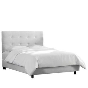 Skyline Furniture Zuma Upholstered Full Size Complete Bed - Pumice, Grey, hires