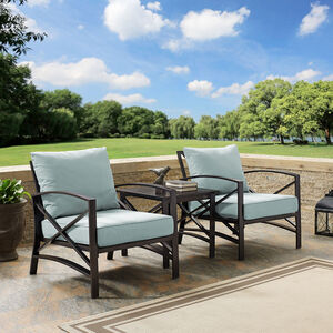 Crosley Kaplan Oil Rubbed Bronze 3 PC. Chat Set - Mist, , hires