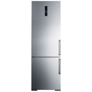 Summit 24 in. 10.8 cu. ft. Counter Depth Bottom Freezer Refrigerator - Stainless Steel, , hires