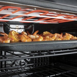 GE 27 in. 8.6 cu. ft. Smart Top Control Electric Double Wall Oven - Stainless Steel, Stainless Steel, hires