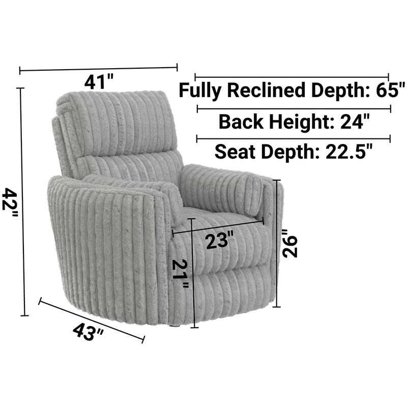 Catnapper Daydream Power Rocker Recliner - Gray, Gray, hires
