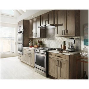KitchenAid 36 in. Convertible Standard Style Range Hood with 400 CFM, 4 Fan Speeds & 2 LED Lights - Stainless Steel, , hires