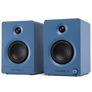 Victrola Tempo Bluetooth Bookshelf Speakers - Blue, , hires