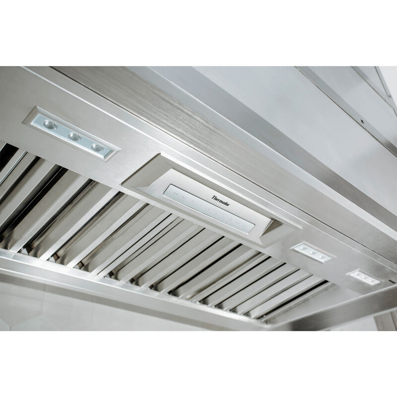 Thermador Professional Series 54 in. Smart Ducted Standard Style Range Hood with 4 Fan Speeds & 4 LED Lights - Stainless Steel, , hires