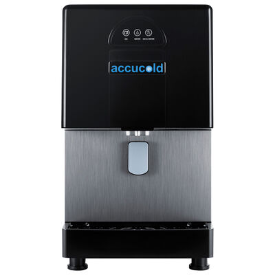 Summit 14 in. Commercial-Use Ice & Water Dispenser with 5.3 lb. Ice Storage & Digital Control - Black with Stainless Steel | AIWD160FLTR