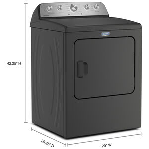 Maytag Pet Pro 29 in. 7.0 cu. ft. Electric Dryer with Sensor Dry & Steam Cycle - Volcano Black, Volcano Black, hires