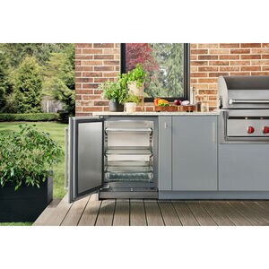 Sub-Zero Designer Series 24 in. Built-In 5.4 cu. ft. Left- Hinged Smart Outdoor Undercounter Refrigerator - Custom Panel Ready, , hires