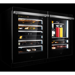 JennAir Noir 24 in. Undercounter Wine Cooler with Wood Racks, Dual Temperature Zones & 45 Bottle Capacity - Black, , hires