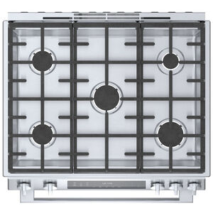 Bosch Benchmark 30 in. 4.8 cu. ft. Standard Convection Slide-In Gas Range with 5 Sealed Burners - Stainless Steel, , hires