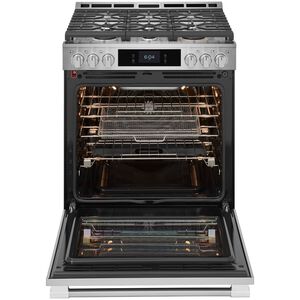 Frigidaire Professional 30 in. 6.0 cu. ft. Smart Air-Fry True European Convection Steam Oven Gas Range with 6 Sealed Burners & Griddle - Stainless Steel, , hires
