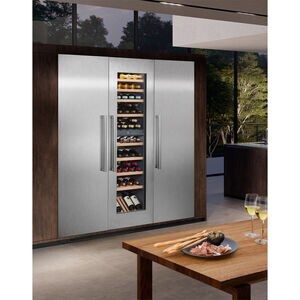 Liebherr 22 in. Built-in Wine Cabinet with Wood Racks, Dual Temperature Zones & 80 Bottle Capacity - Custom Panel Ready, , hires