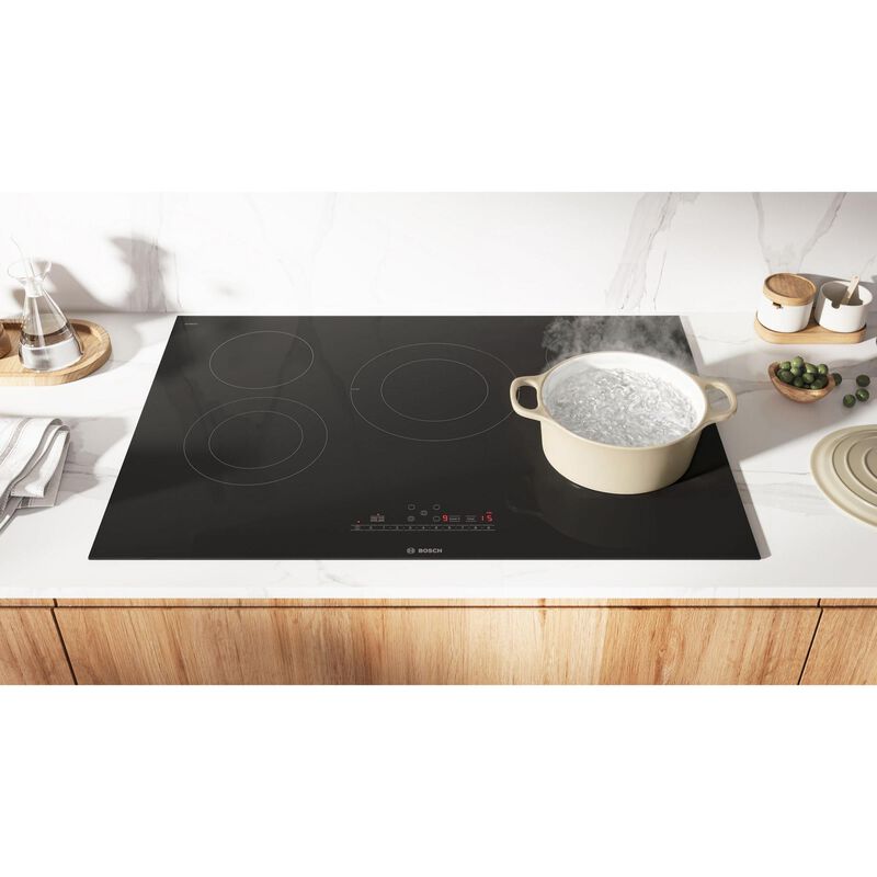 Bosch 800 Series 30 in. 5-Burner Electric Cooktop with Power Burner - Black, , hires