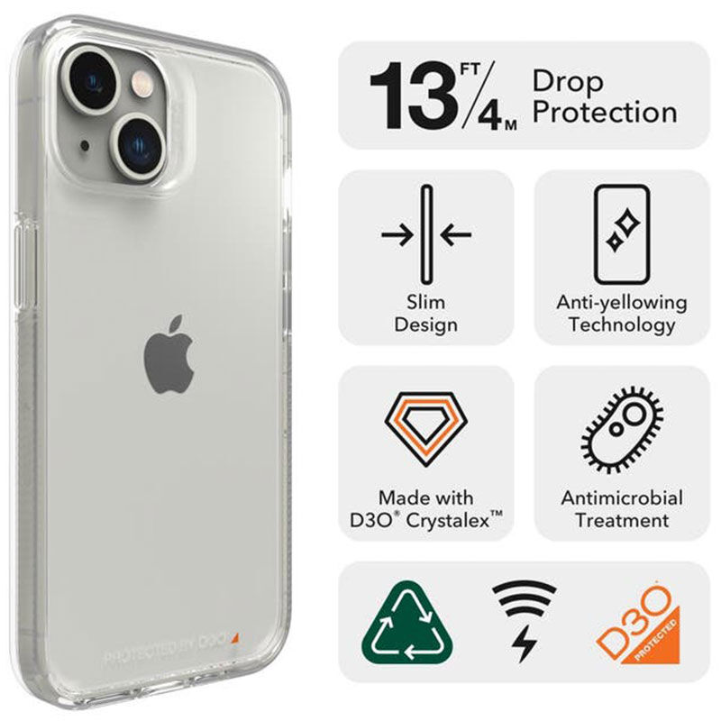 Gear4 Crystal Palace Case iPhone 14 - Clear, , hires