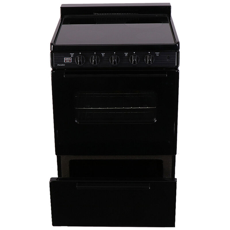 Premier 24 in. 3 cu. ft. Electric Range with Smoothtop Burners - Black, , hires