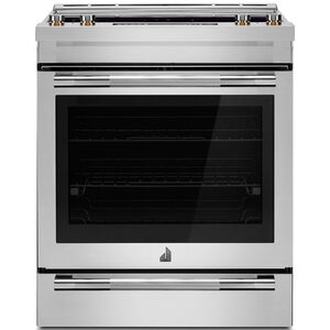 JennAir 30 in. 6.8 cu. ft. Air Fry Convection Oven Slide-In Electric Range with 5 Smoothtop Burners - Stainless Steel, , hires
