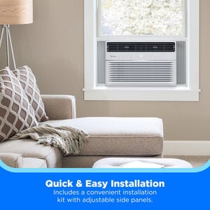 Midea 8,000 BTU 115V Smart Window Air Conditioner with 3 Fan Speeds, Sleep Mode & Remote Control - White, , hires