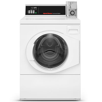 Speed Queen FV6 27 in. 3.4 cu. ft. Commercial Front Load Washer with Rear Controls - White | FV6000WN