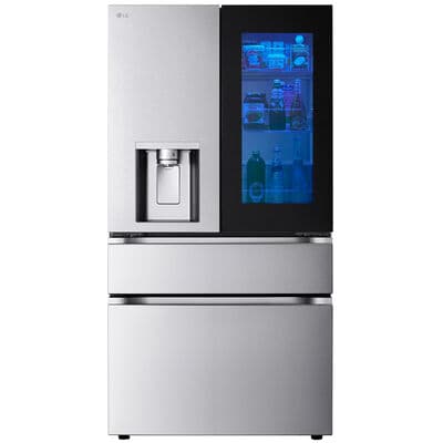 LG 36 in. 28.6 cu. ft. Smart 4-Door French Door Refrigerator with MyColor InstaView, Ice & Water Dispenser - PrintProof Stainless Steel | LF29S8365S
