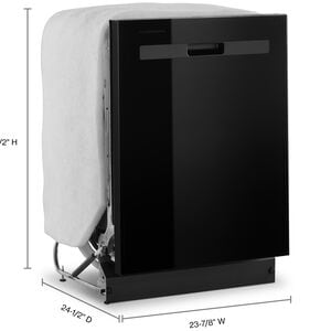 Whirlpool 24 in. Top Control Dishwasher with 55 dBa Sound Level & Pocket - Black, Black, hires