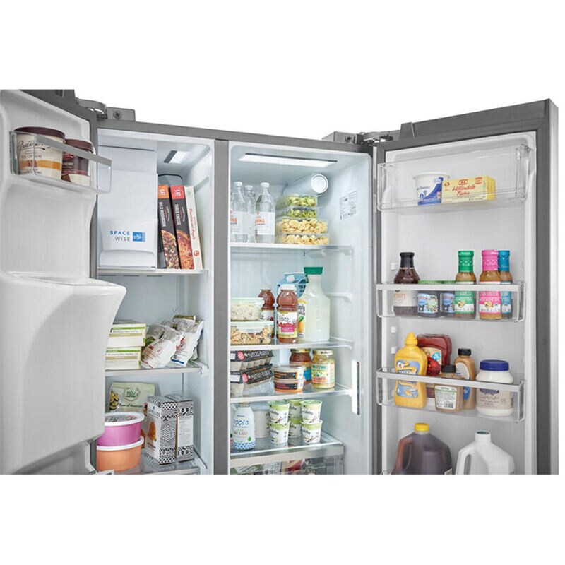 Frigidaire Gallery 36 in. 22.3 cu. ft. Counter Depth Side by Side Refrigerator with Ice & Water Dispenser - Stainless Steel, Stainless Steel, hires