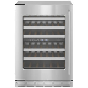 Thermador Masterpiece Series 24 in. Compact Built-In Wine Cooler with 41 Bottle Capacity, Dual Temperature Zones & Digital Control - Stainless Steel, , hires
