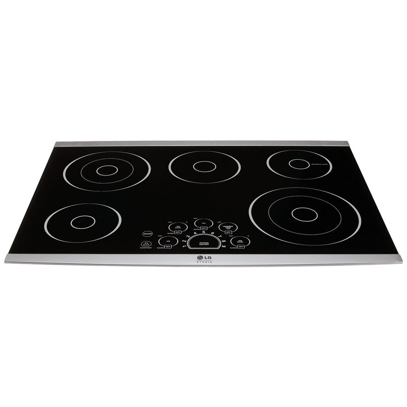 LG Studio 30 in. 5-Burner Electric Cooktop with Simmer Burner & Power Burner - Stainless Steel, , hires