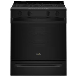 Whirlpool 30 in. 5.3 cu. ft. Smart Air-Fry Standard Convection Electric Range with Radiant Burners - Black, , hires
