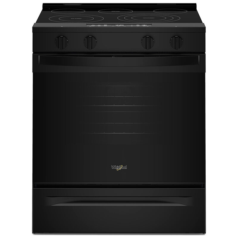 Whirlpool 30 in. 5.3 cu. ft. Smart Air-Fry Standard Convection Electric Range with Radiant Burners - Black, , hires