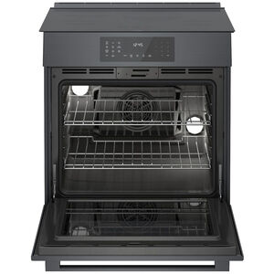 Bosch 800 Series 30 in. 4.6 cu. ft. True European Convection Slide-In Electric Range with 4 Induction Burners - Black Stainless Steel, , hires