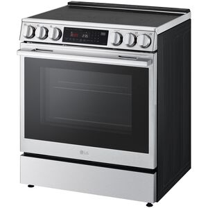 LG 30 in. 6.3 cu. ft. Smart Air-Fry True European Convection Electric Range with Radiant Burners PrintProof Stainless Steel, , hires