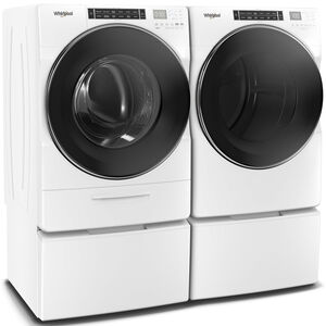 Whirlpool 27 in. 7.4 cu. ft. Stackable Electric Dryer with Sensor Dry & Steam Cycle - White, , hires