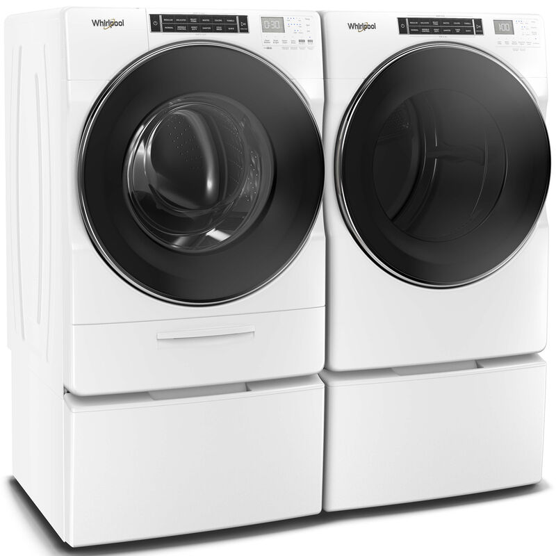 Whirlpool 27 in. 7.4 cu. ft. Stackable Electric Dryer with Sensor Dry & Steam Cycle - White, , hires