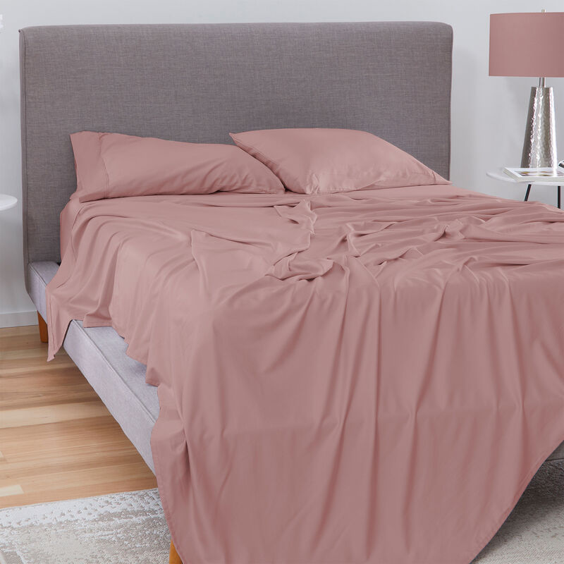 BEDGEAR Basic King Size Sheet Set (Ideal for Adj. Bases) - Blush, , hires