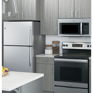 GE 30 in. 1.6 cu. ft. 950W Over-the-Range Microwave with 300 CFM - Stainless Steel, Stainless Steel, hires