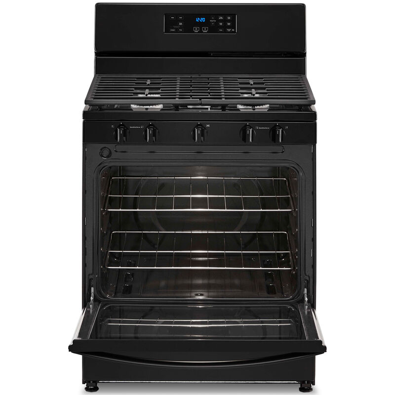 Whirlpool 30 in. 5.1 cu. ft. Gas Range with 5 Sealed Burners - Black, Black, hires