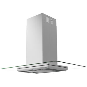 Zephyr 36 in. Convertible Chimney Style Range Hood with 600 CFM, 5 Fan Speeds & 2 LED Lights - Stainless Steel, , hires