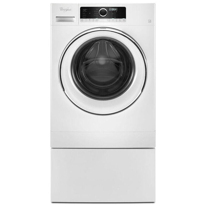 Whirlpool 24 in. 1.9 cu. ft. Stackable Front Load Washer with Detergent Dosing Aid & Sanitize Cycle - White, , hires