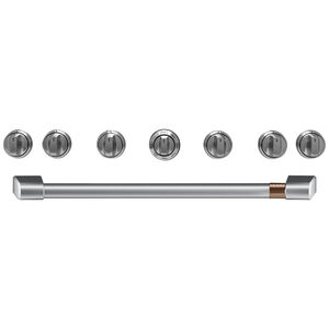 Cafe Handle and Knob Set for 36 in. Ranges - Brushed Stainless, , hires