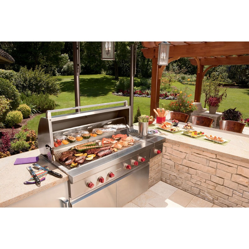 Wolf 13 in. Natural Gas Single Side Burner - Stainless Steel, , hires