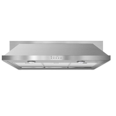 Whirlpool 36 in. Standard Style Range Hood with 3 Speed Settings, 400 CFM, Convertible Venting & 2 Halogen Lights - Stainless Steel | UXT5536AAS