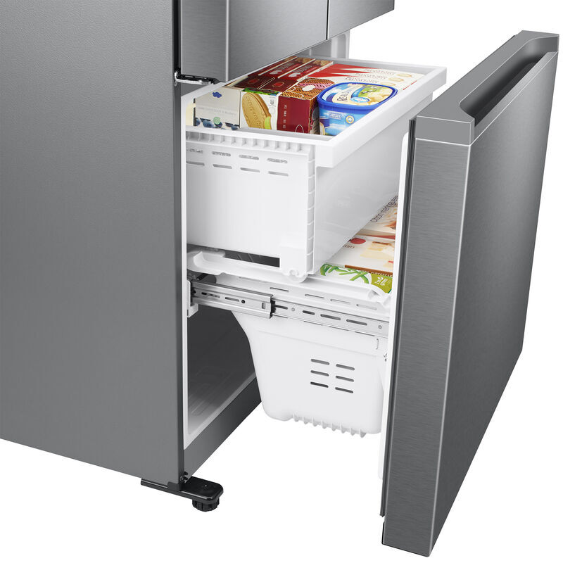 Samsung 33 in. 17.5 cu. ft. Smart Counter Depth French Door Refrigerator with Ice Maker - Fingerprint Resistant Stainless Steel, Fingerprint Resistant Stainless, hires