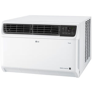 LG 18,000 BTU 230V Smart Energy Star Window/Wall Air Conditioner with Dual Inverter, 3 Fan Speeds, Sleep Mode & Remote Control - White, , hires