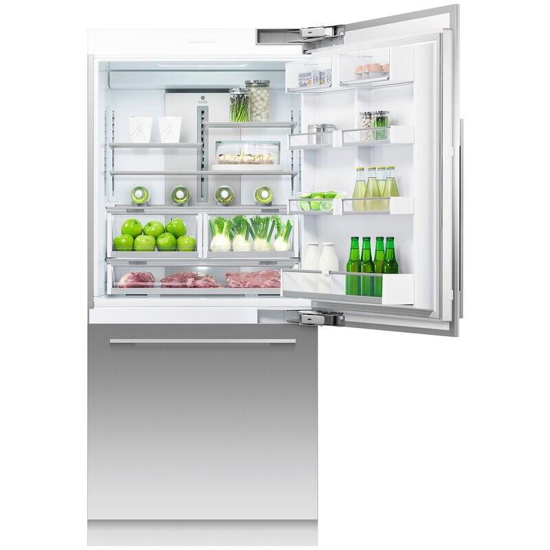 Fisher & Paykel Series 7 Integrated 36 in. Built-In 16.8 cu. ft. Smart Counter Depth Bottom Freezer Refrigerator with Ice Maker Right Hinged - Custom Panel Ready, , hires