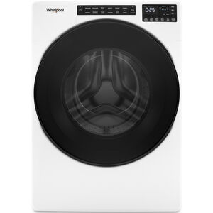 Whirlpool 27 in. 5.0 cu. ft. Stackable Front Load Washer with Sanitize, Steam & Quick Wash Cycles - White, White, hires