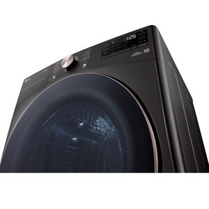 LG 27 in. 7.8 cu. ft. Smart Stackable Ventless Electric Dryer with Dual Inverter Heat Pump & AI Sensor Dry - Black Steel, , hires