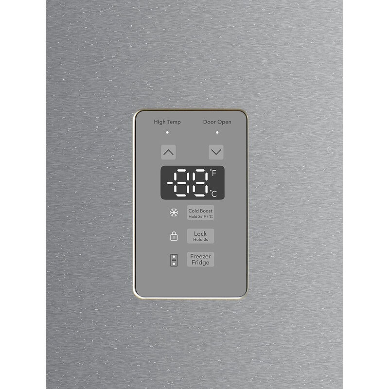 Frigidaire 33 in. 17.6 cu. ft. Garage-Ready Frost Free Double-Drawer Upright Freezer with Adjustable Shelves - Fingerprint Resistant Stainless Steel, Fingerprint Resistant Stainless, hires