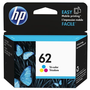 HP 62 Series Tri-Color Original Printer Ink Cartridge, , hires