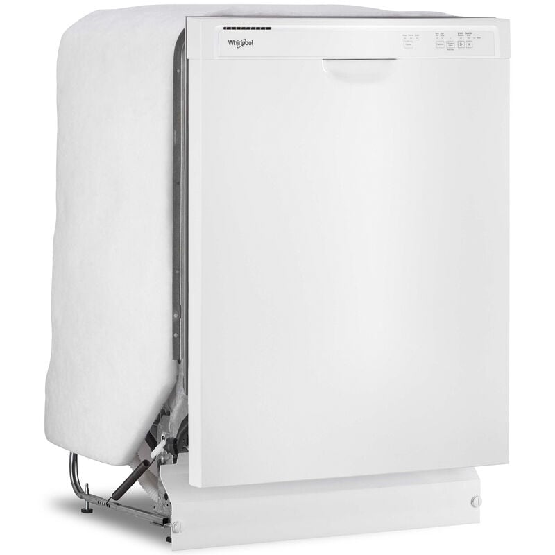 Whirlpool 24 in. Front Control Dishwasher with 59 dBa Sound Level & Pocket - White, White, hires